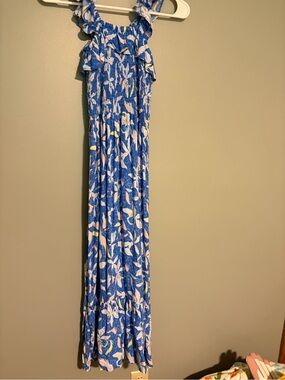 Jessica Simpson Blue Floral Maxi Dress